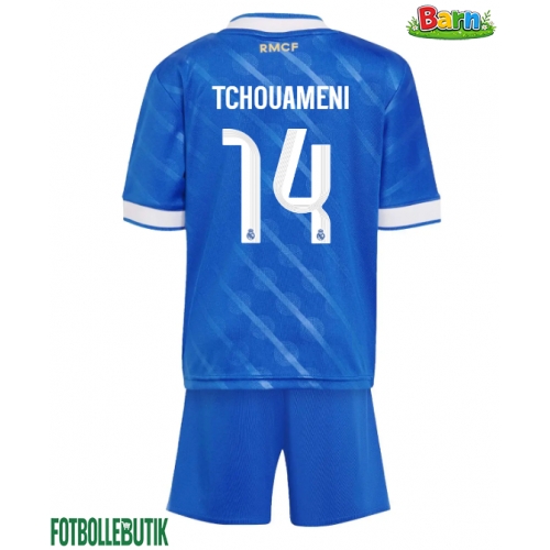 Real Madrid Aurelien Tchouameni #14 Tredjeställ Barn 2025-26 Kortärmad (+ Korta byxor)